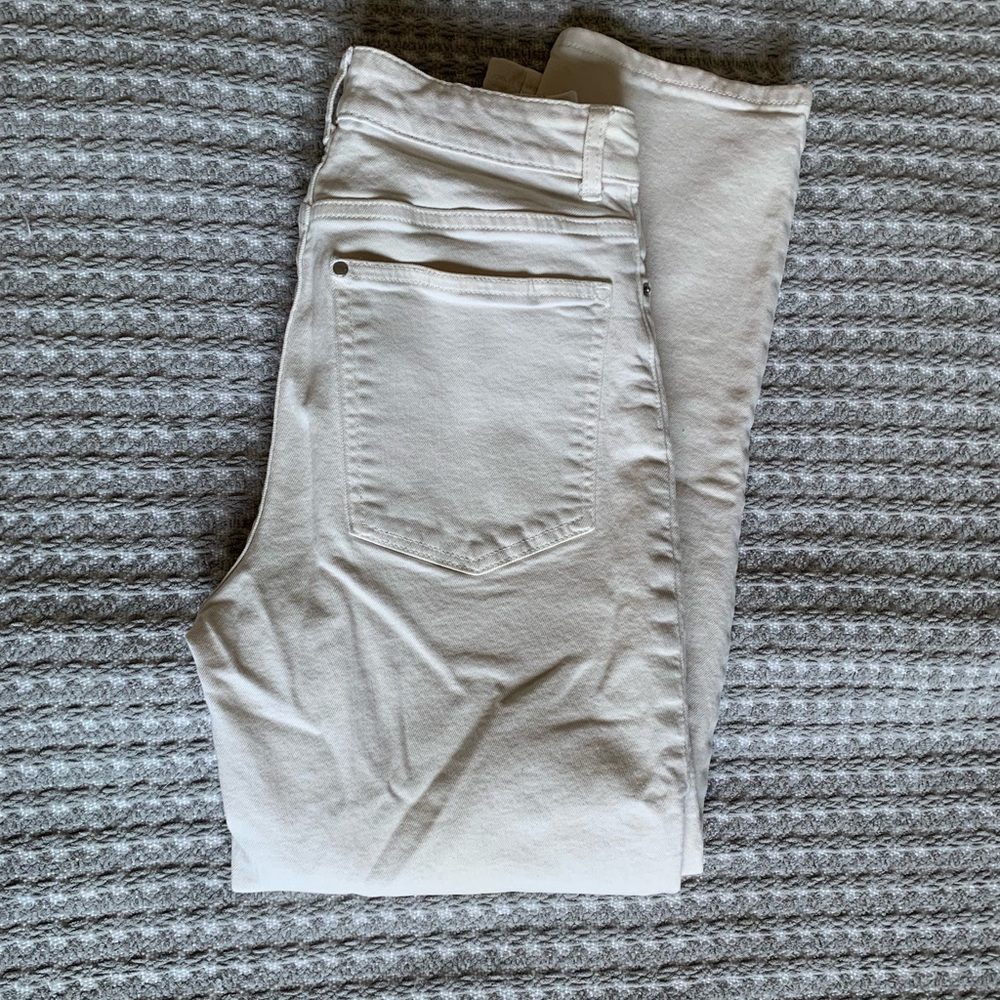 H&M Women's Off-White Straight Leg Jeans